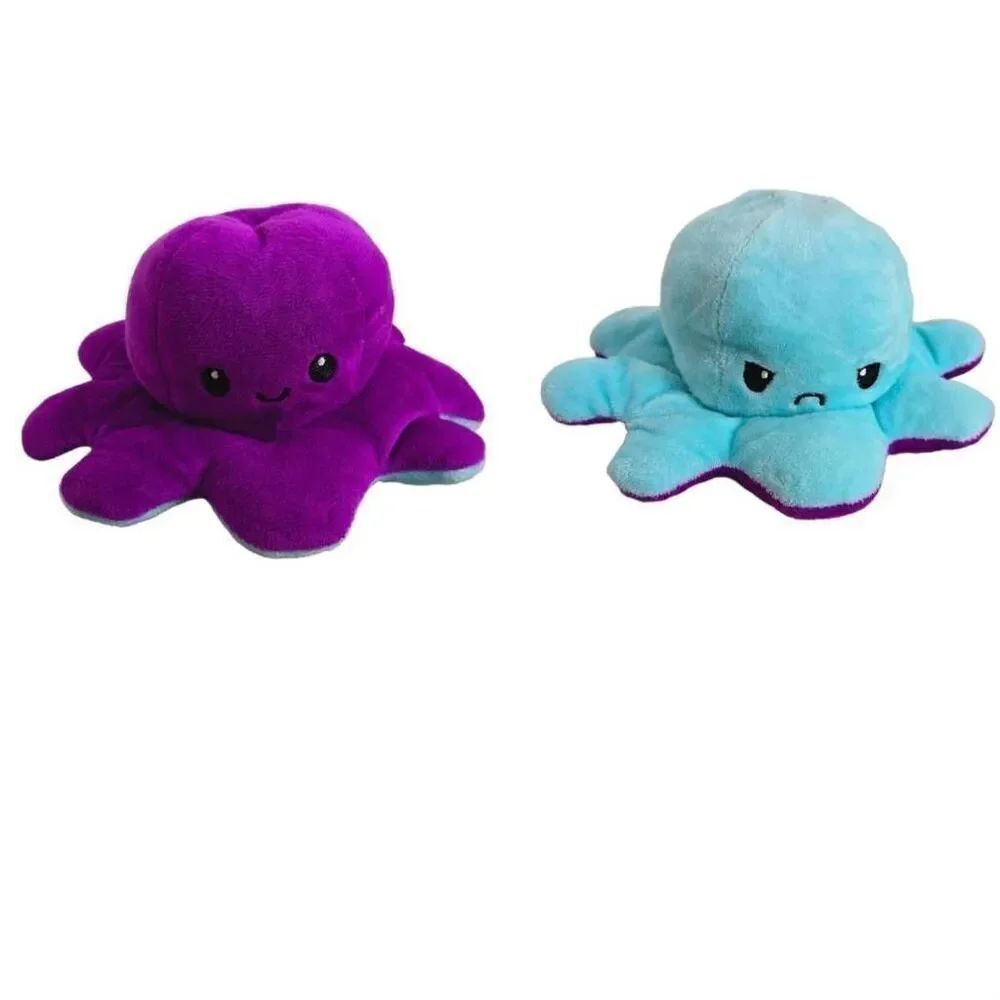 The Original Reversible Octopus Plushie TeeTurtle Patented Design Purple Blue